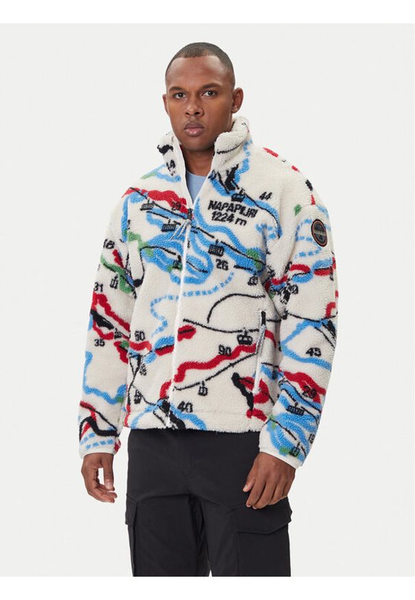 Napapijri Polar NP0A88TC Beżowy Regular Fit. Kolor: beżowy. Materiał: syntetyk