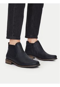 Rieker Botki Z4994-00 Czarny. Kolor: czarny. Materiał: materiał #2