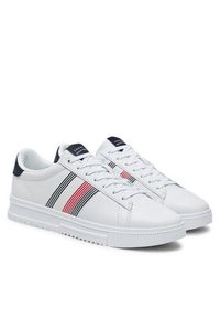 TOMMY HILFIGER - Tommy Hilfiger Sneakersy Supercup Lth Seasonal FM0FM05129 Biały. Kolor: biały. Materiał: skóra #2