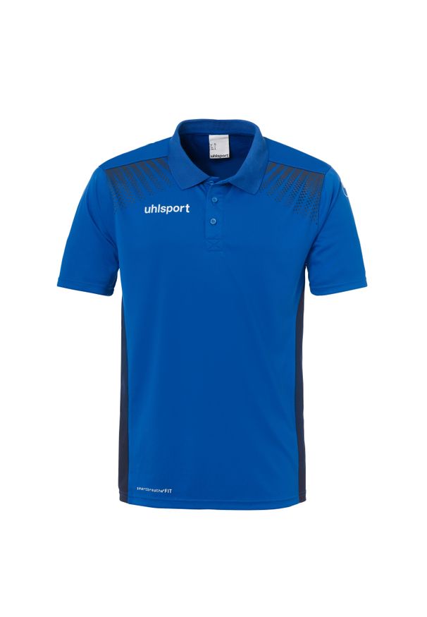UHLSPORT - Dziecięca koszulka polo Uhlsport Goal. Typ kołnierza: polo. Kolor: niebieski. Materiał: materiał. Styl: elegancki