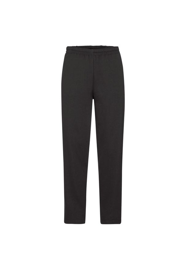 FRUIT OF THE LOOM - Spodnie Do Biegania Unisex Dla Dorosłych Z Otwartym Dołem. Kolor: czarny. Sezon: lato. Sport: turystyka piesza