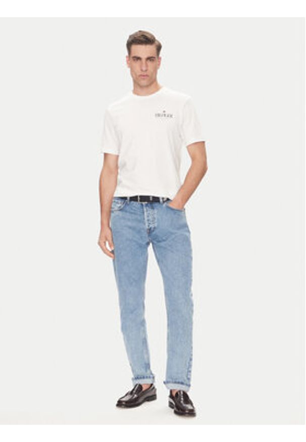TOMMY HILFIGER - Tommy Hilfiger T-Shirt Stack MW0MW39355 Biały Regular Fit. Kolor: biały. Materiał: bawełna
