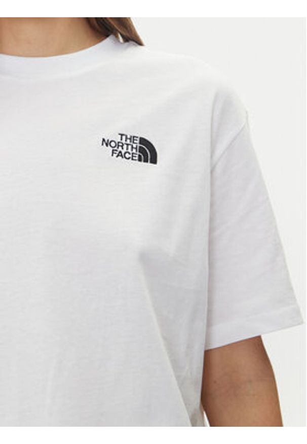 The North Face T-Shirt NF0A87NQFN41 Biały Oversize. Kolor: biały. Materiał: bawełna