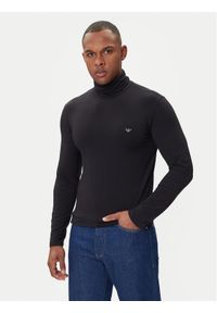Emporio Armani Underwear Golf EM000388 AF14988 UC001 Czarny Slim Fit. Typ kołnierza: golf. Kolor: czarny