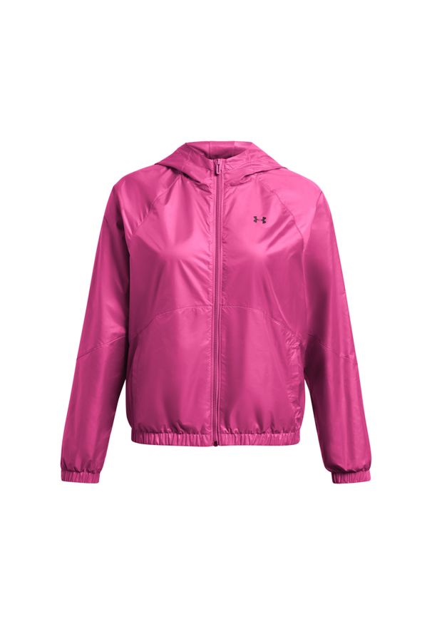 Damska kurtka wodoodporna Under Armour. Kolor: czarny, różowy, wielokolorowy. Materiał: materiał. Sport: bieganie