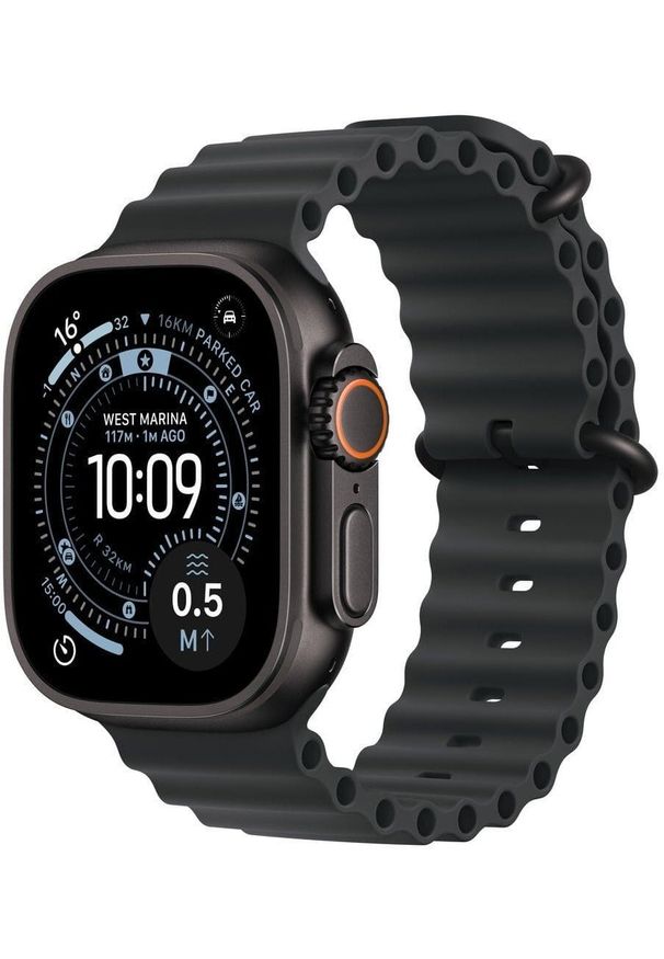 APPLE - Smartwatch Apple Watch Ultra 3 GPS + Cellular 49mm Black Titanium / Ocean Band Czarny (MF0J4KS/A). Rodzaj zegarka: smartwatch. Kolor: czarny