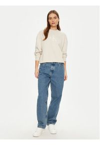 Calvin Klein Jeans Bluza Glossy Monologo J20J224724 Beżowy Regular Fit. Kolor: beżowy. Materiał: bawełna #5