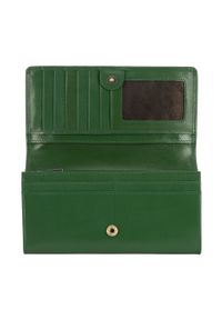 Wittchen - Damski portfel z gładkiej skóry poziomy zielony. Kolor: zielony. Materiał: skóra. Wzór: gładki #7