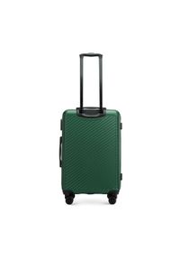 Wittchen - Zestaw walizek z ABS-u w ukośne paski ciemnozielony. Kolor: zielony. Materiał: poliester. Wzór: paski. Styl: elegancki #5