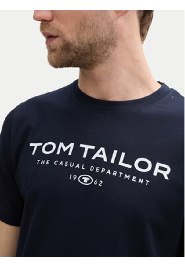 Tom Tailor T-Shirt 1045773 Granatowy Regular Fit. Kolor: niebieski. Materiał: bawełna