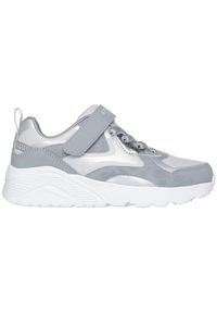 skechers - Adidasy Skechers Uno Lite-metallic Burst, Dzieci. Okazja: na uczelnię. Kolor: szary. Materiał: skóra ekologiczna, materiał. Model: Skechers Sport. Sport: joga i pilates