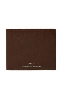 TOMMY HILFIGER - Tommy Hilfiger Duży Portfel Męski AM0AM12771 Brązowy. Kolor: brązowy. Materiał: skóra #1