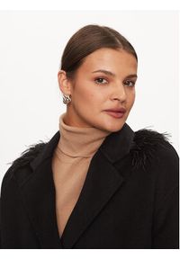 TwinSet - TWINSET Płaszcz wełniany 232TP2011 Czarny Regular Fit. Kolor: czarny. Materiał: syntetyk #3