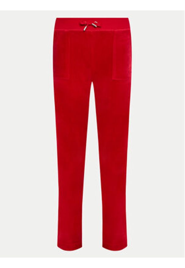 Juicy Couture Spodnie dresowe Del Ray JCAP180 Czerwony Regular Fit. Kolor: czerwony. Materiał: syntetyk