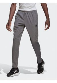 Adidas - adidas Spodnie dresowe Aeroready Game And Go Small Logo HK9829 Szary Regular Fit. Kolor: szary. Materiał: dresówka, syntetyk