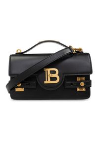 Balmain - BALMAIN Czarna torebka Classic Handle Bag S. Kolor: czarny. Materiał: skórzane. Styl: klasyczny, elegancki #6