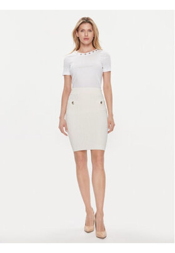 Guess Spódnica ołówkowa 4RGD00 5661Z Beżowy Slim Fit. Kolor: beżowy. Materiał: syntetyk