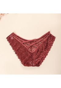 Intica - Brazyliany koronkowe z elastycznymi paskami na co dzień i specjalne okazje Razan. Kolor: czerwony. Materiał: koronka. Wzór: koronka