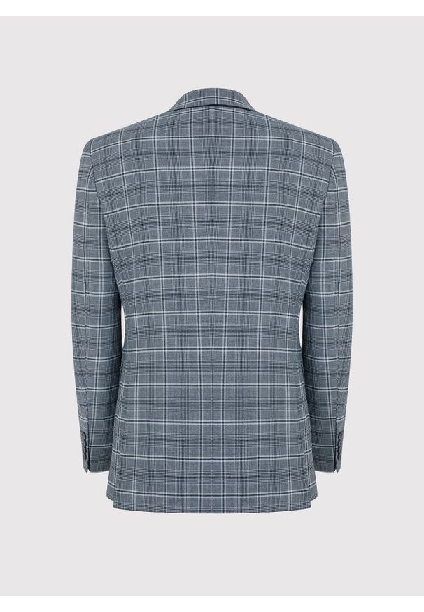 Pako Lorente - PAKO LORENTE – Szara marynarka garniturowa w kratę. Kolor: szary. Materiał: poliester, elastan, wiskoza