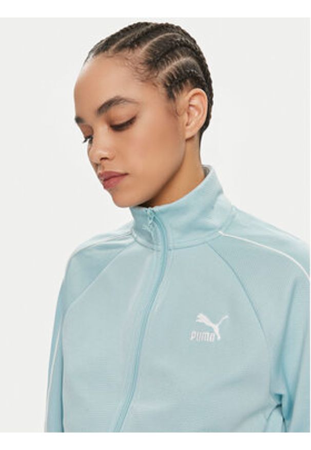Puma Bluza T7 624211 Niebieski Relaxed Fit. Kolor: niebieski. Materiał: bawełna, syntetyk