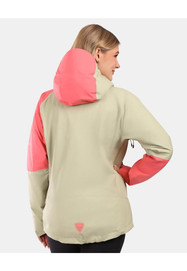 Damska wodoodporna kurtka hardshell Kilpi MAMBA-W. Kolor: beżowy. Materiał: hardshell