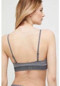 Calvin Klein biustonosz kąpielowy kolor szary lekko usztywniona miseczka. Kolor: szary #4
