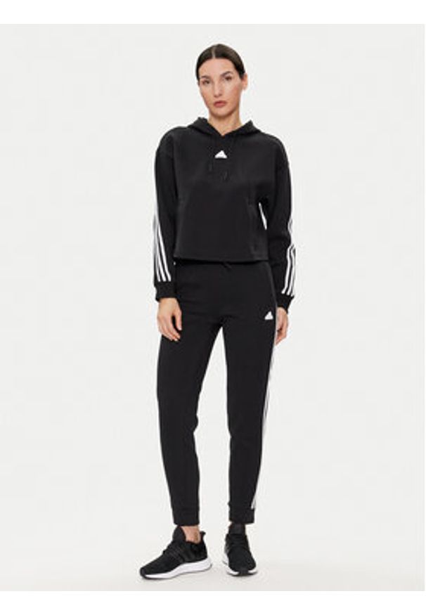 Adidas - adidas Bluza Future Icons 3-Stripes IP1533 Czarny Loose Fit. Kolor: czarny. Materiał: bawełna