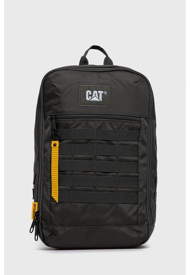 CATerpillar - Caterpillar Plecak kolor zielony duży gładki. Kolor: zielony. Wzór: gładki