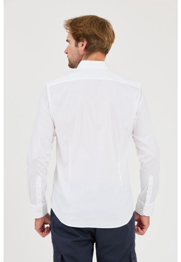 La Martina - LA MARTINA Biała męska koszula Poplin Stretch, Rozmiar M. Kolor: biały