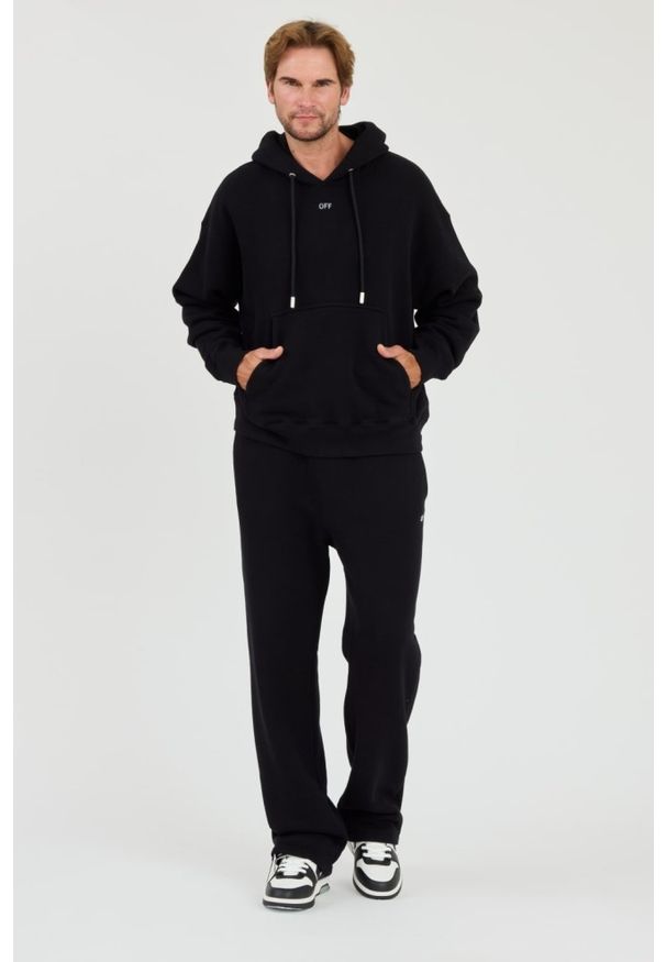 OFF-WHITE Czarna bluza Off Stamp Skate Hoodie. Kolor: czarny