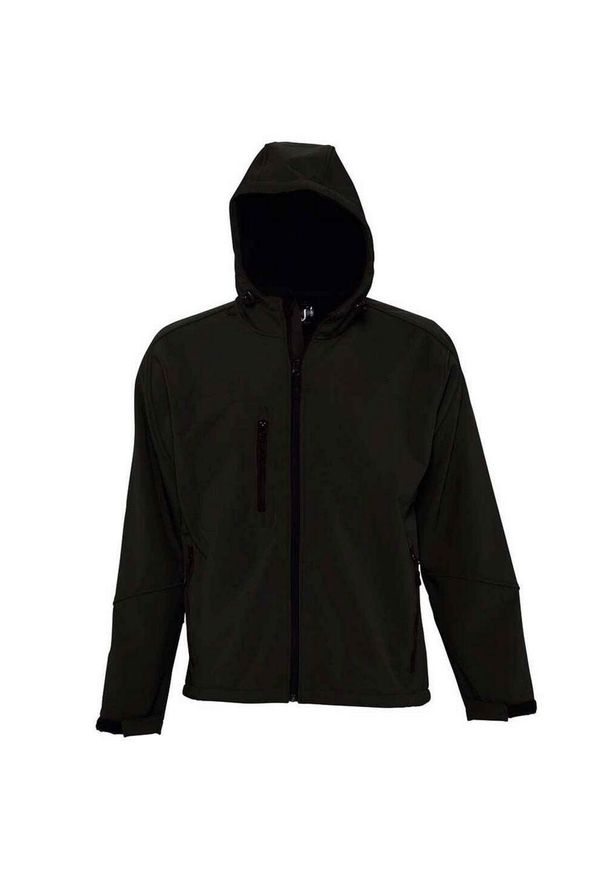 SOL'S - Męska Kurtka Soft Shell Replay Z Kapturem. Typ kołnierza: kaptur. Kolor: czarny