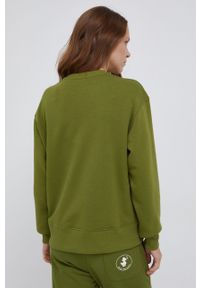 Save The Duck Bluza kolor beżowy z nadrukiem. Okazja: na co dzień. Kolor: zielony. Materiał: dzianina. Wzór: nadruk. Styl: casual #4