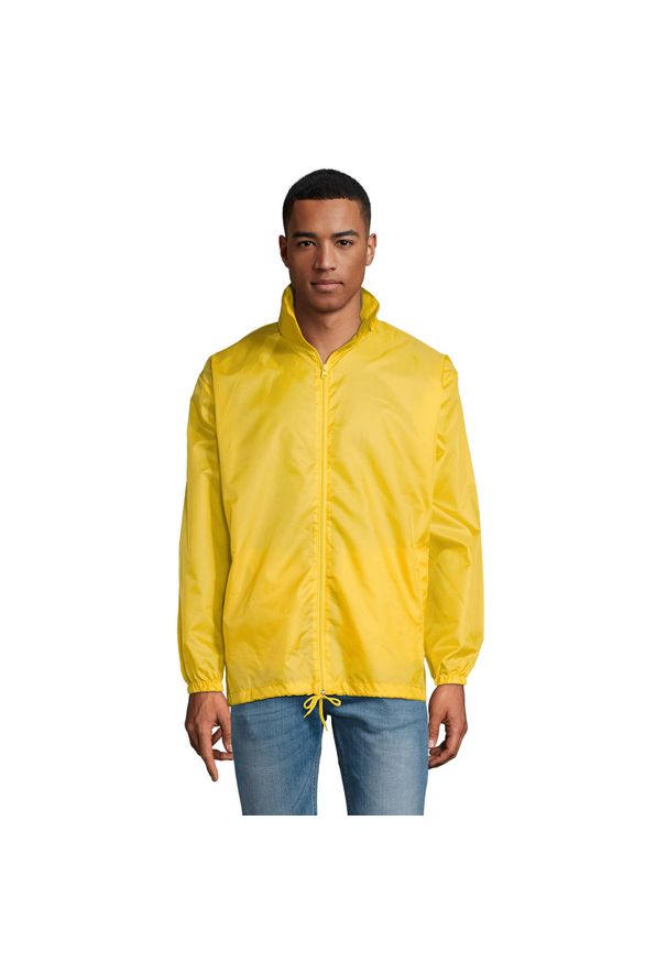 SOL'S - Kurtka Wiatrówka Unisex Dla Dorosłych. Kolor: żółty. Sport: turystyka piesza
