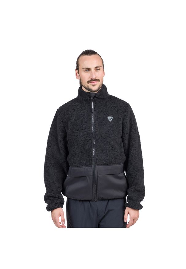 Bluza męska Rossignol Fleece Sweat. Kolor: czarny. Sezon: zima. Sport: narciarstwo