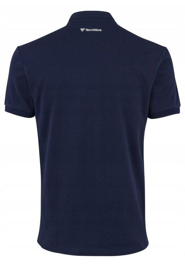 TECNIFIBRE - Koszulka Polo tenisowa męska granatowa Tecnifibre Polo Pique. Typ kołnierza: polo. Kolor: niebieski. Sport: tenis