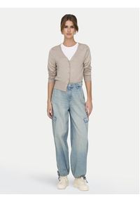 only - ONLY Kardigan Venice 15333985 Beżowy Regular Fit. Kolor: beżowy. Materiał: wiskoza #6