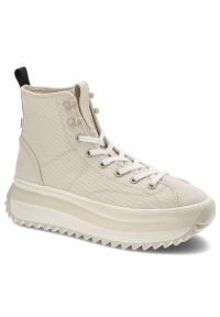 Sneakersy damskie Tamaris, tekstylna cholewka o wysokim kroju klasyczne sznurowanie z metalowymi oczkami masywna platforma, ivory, 1-25201-28-418. Okazja: na co dzień. Wysokość cholewki: przed kolano. Zapięcie: sznurówki. Kolor: beżowy. Materiał: materiał. Szerokość cholewki: normalna. Obcas: na platformie #1