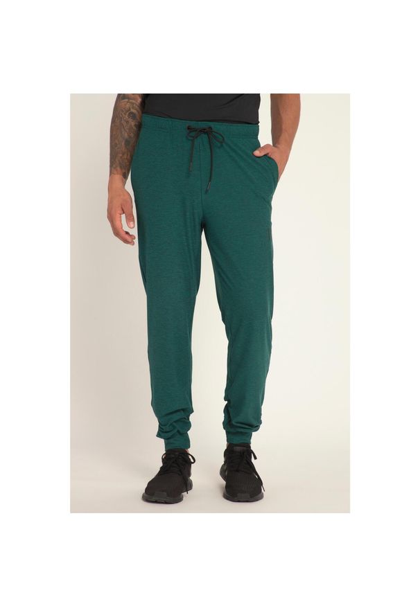 JAY-PI - Męskie Spodnie dresowe FLEXNAMIC® materiał szybkoschnący do fitnessu. Kolekcja: plus size. Kolor: zielony. Materiał: elastan, poliester, materiał. Sport: fitness