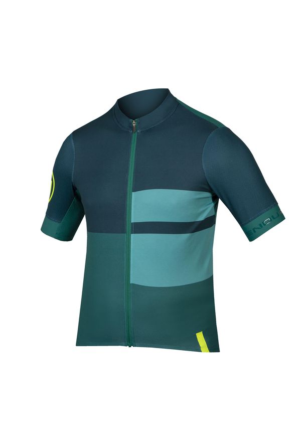 ENDURA - Nadrukowany dżersej Endura FS260. Kolor: zielony. Materiał: jersey. Sport: kolarstwo
