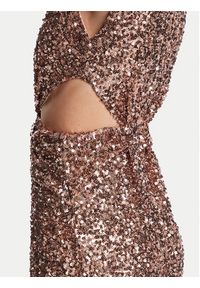 Elisabetta Franchi Sukienka wieczorowa ABR4852E2 181 Brązowy Regular Fit. Kolor: brązowy. Materiał: syntetyk. Styl: wizytowy