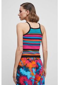 medicine - Medicine top bawełniany damski kolor multicolor. Typ kołnierza: dekolt halter. Materiał: bawełna. Długość rękawa: na ramiączkach #2