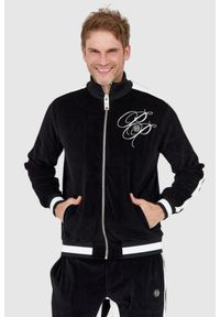 Philipp Plein - PHILIPP PLEIN Czarny dres męski z aksamitu, Rozmiar XXL. Kolor: czarny. Materiał: dresówka. Sport: bieganie