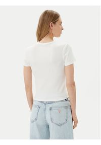 only - ONLY T-Shirt Daniella 15350554 Biały Slim Fit. Kolor: biały. Materiał: syntetyk #4
