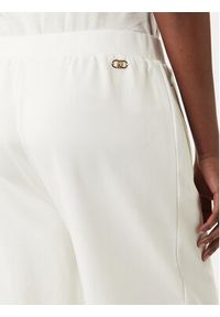 Liu Jo Sport Spodnie materiałowe TA6211 FS090 Écru Regular Fit. Materiał: bawełna. Styl: sportowy #4