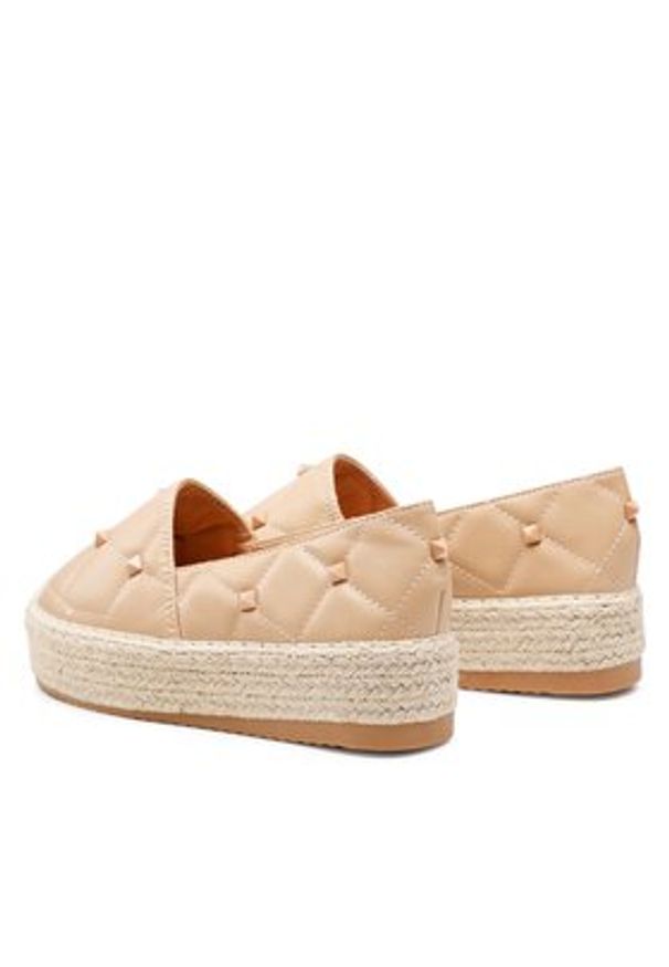 DeeZee Espadryle WS020610-01 Beżowy. Kolor: beżowy. Materiał: skóra