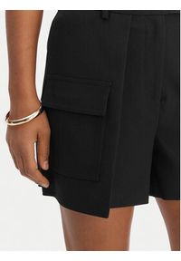 Morgan Szorty materiałowe 251-SHONAU Czarny Straight Fit. Kolor: czarny. Materiał: syntetyk #3