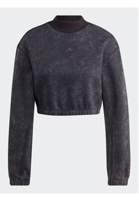 Adidas - adidas Bluza ALL SZN Fleece Washed IL1511 Czarny Regular Fit. Kolor: czarny. Materiał: bawełna #4
