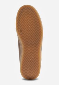 Renee - Brązowe Tenisówki Sneakeriny z Paskiem na Rzep Pirel. Okazja: na co dzień. Zapięcie: rzepy. Kolor: brązowy. Materiał: jeans, koronka. Wzór: gładki #9