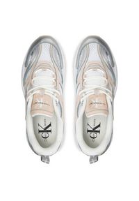 Calvin Klein Jeans Sneakersy Retro Tennis Low Lace Mh Ml Mr YW0YW01381 Biały. Kolor: biały. Materiał: skóra #5