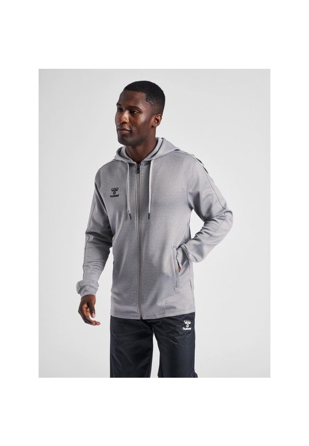 Bluza sportowa męska Hummel Zip. Kolor: czarny, szary, wielokolorowy. Sport: piłka ręczna